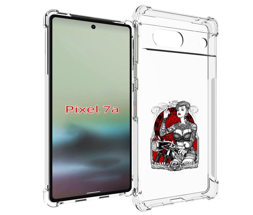 

Чехол MyPads девушка на мотоцикле для Google Pixel 7A, Tocco