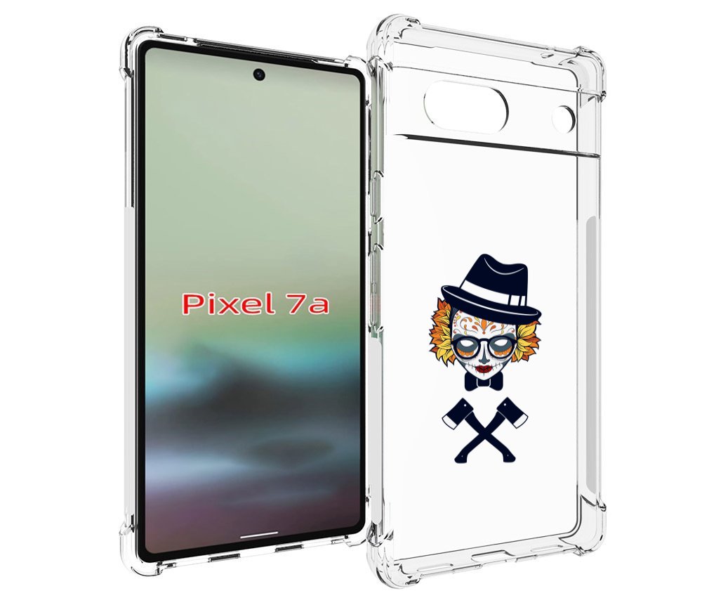 

Чехол MyPads девушка в маске с топорами рисунок для Google Pixel 7A, Tocco