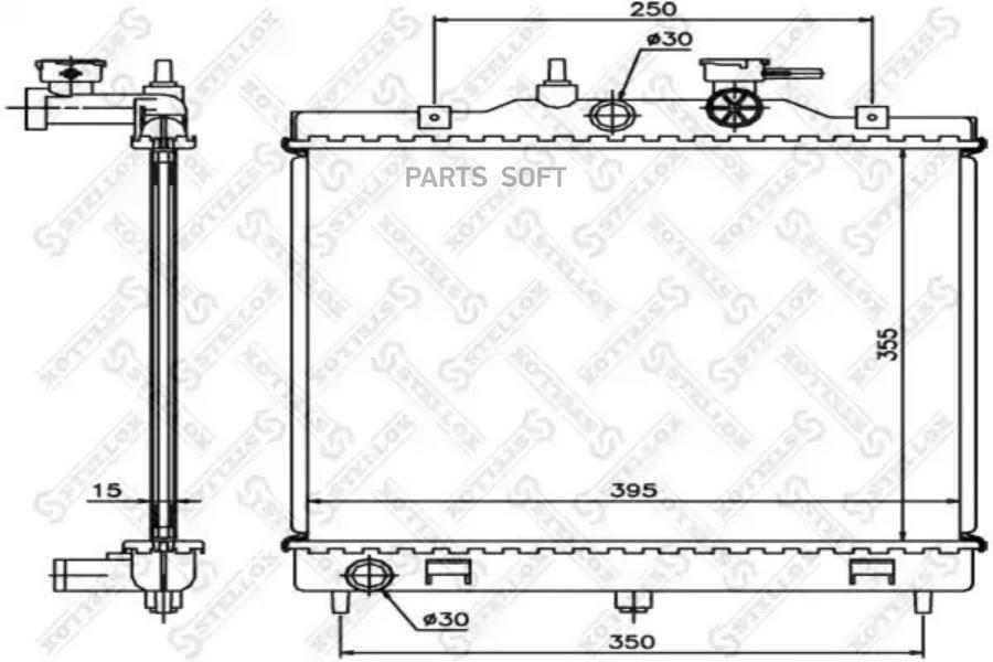 STELLOX Радиатор охлаждения STELLOX 1025298sx 100046459247