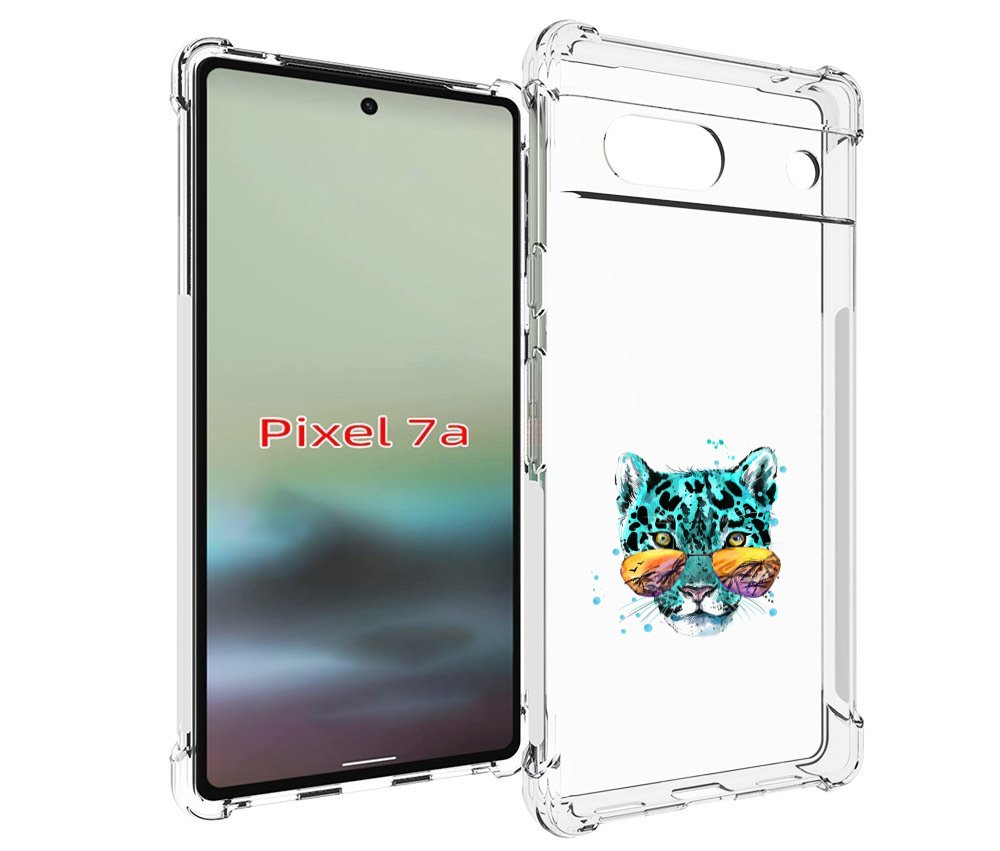 

Чехол MyPads голубой лео для Google Pixel 7A, Tocco