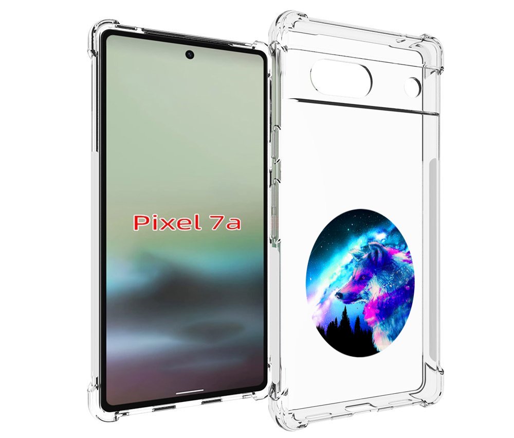 

Чехол MyPads голубой волк для Google Pixel 7A, Tocco