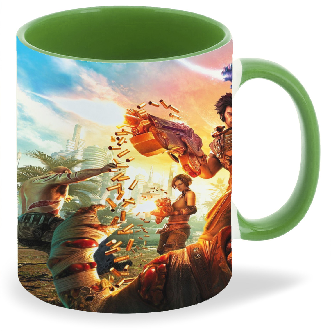 

Кружка CoolPodarok bulletstorm Битва Пинает монстра Гильзы, bulletstorm Битва Пинает монстра Гильзы