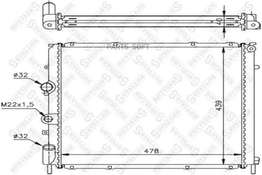 

STELLOX Радиатор охлаждения STELLOX 1025264sx