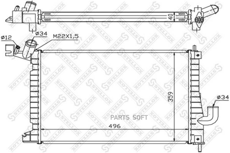 

STELLOX Радиатор охлаждения STELLOX 1025262sx