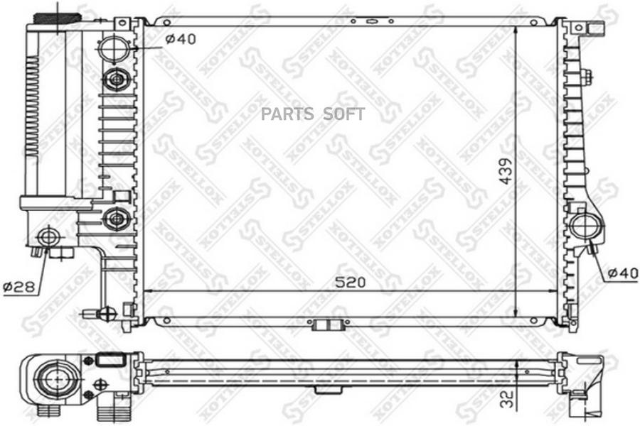 

STELLOX Радиатор охлаждения STELLOX 1025250sx