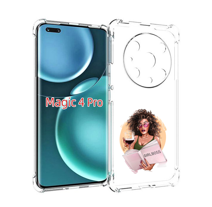 

Чехол MyPads Girlboss with wine_ Etsy женский для Honor Magic, Прозрачный, Tocco
