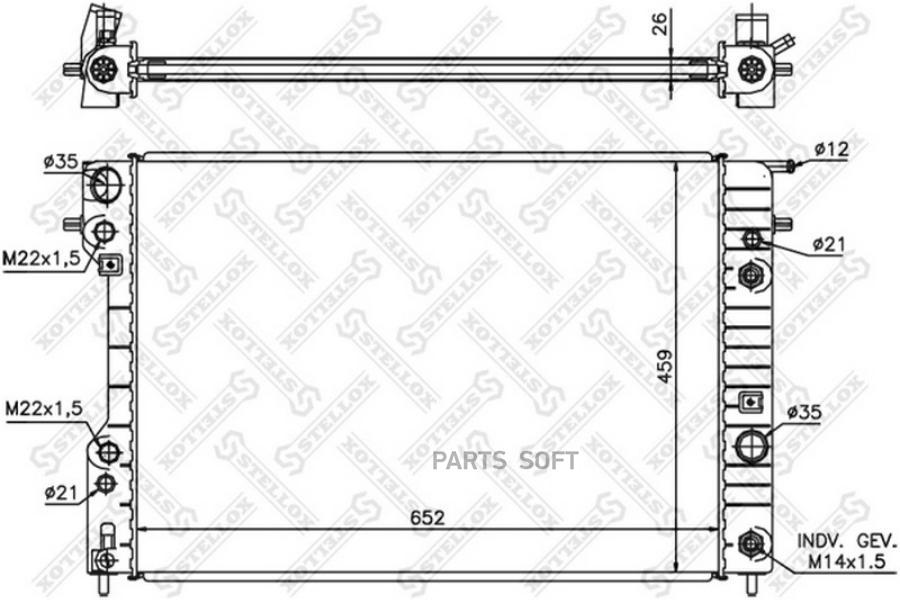 

STELLOX Радиатор охлаждения STELLOX 1025247sx