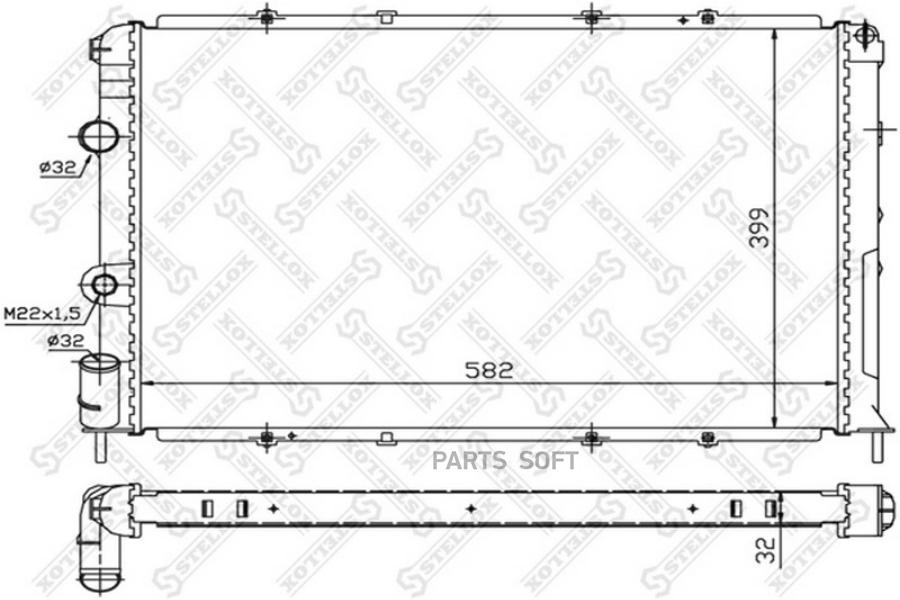 

STELLOX Радиатор охлаждения STELLOX 1025237sx