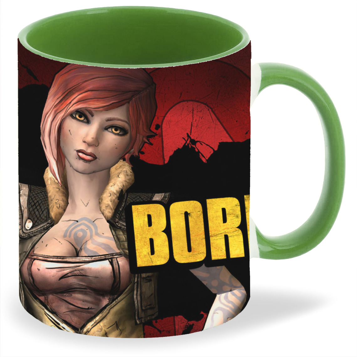 

Кружка CoolPodarok Borderlands Девушка и надпись, Borderlands Девушка и надпись