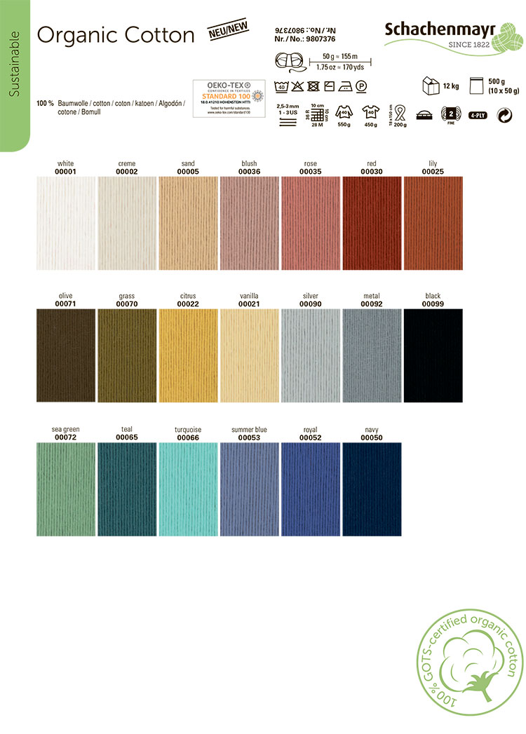 

Schachenmayr Sustainable Organic Cotton 00099,
