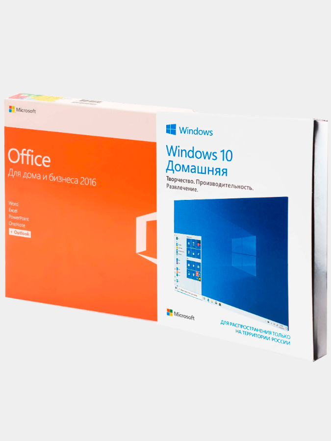 

Microsoft Windows 10 home box + office home and business 2016 box комплект