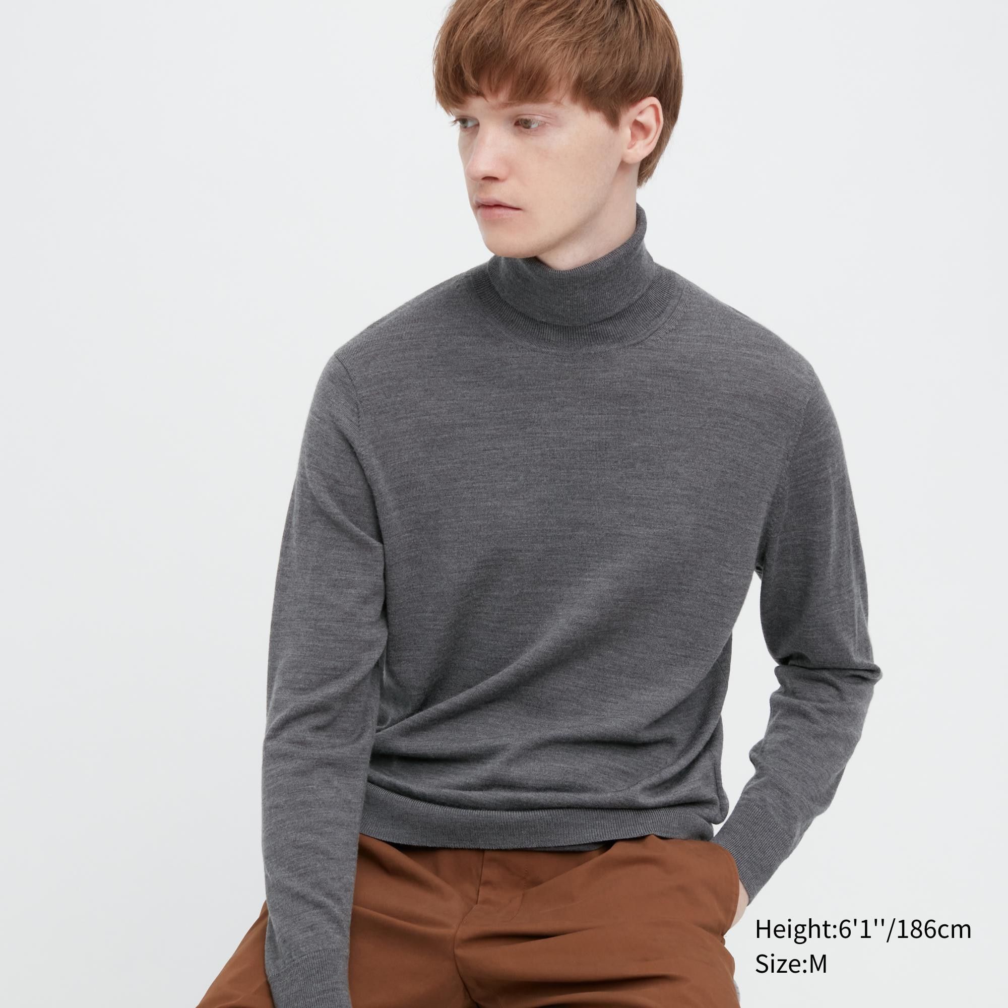 

Водолазка мужская UNIQLO 450538 серая XXL, Серый, 450538