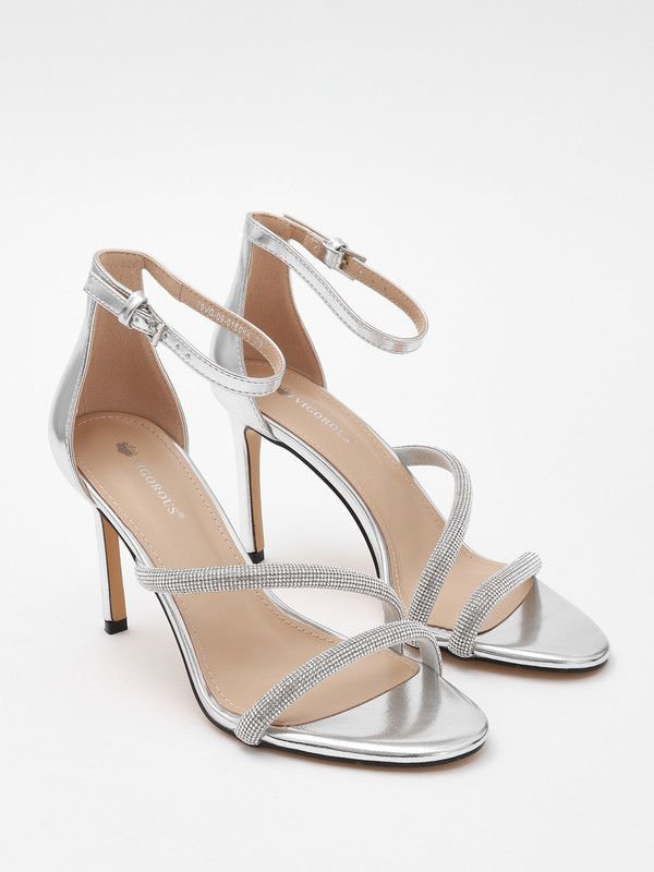 

Босоножки женские VIGOROUS серебристые 41 RU, Серебристый, 79VG-09-01