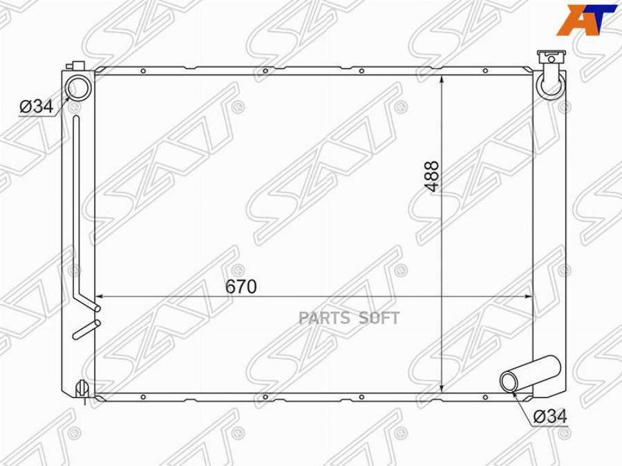 

SAT Радиатор TOYOTA HARRIER 2AZ-FE 03-06