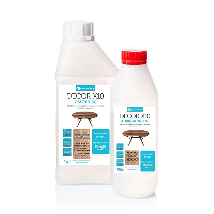 

Прозрачная эпоксидная смола EpoximaxX DÉCOR X10, 1,35 кг