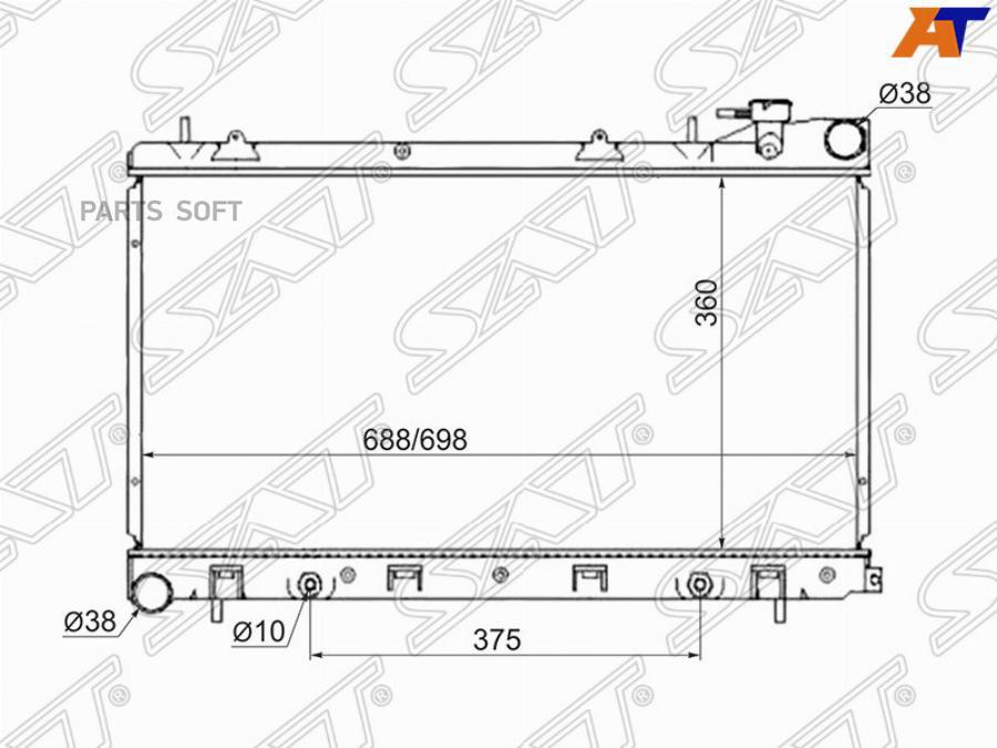 

SAT Радиатор SUBARU FORESTER/IMPREZA 02-