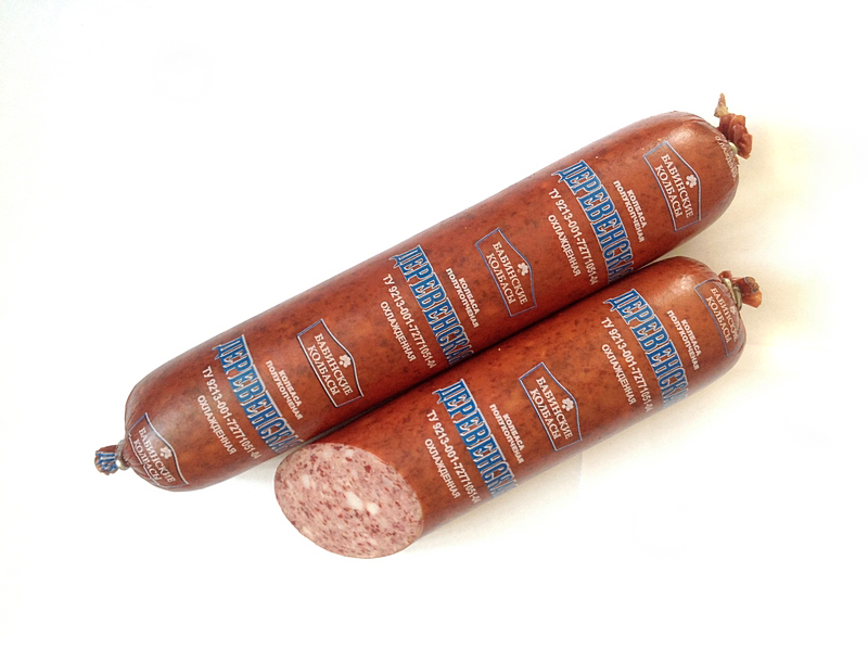 

Колбаса полукопченая Бабинские колбасы Деревенская категория В 330 г