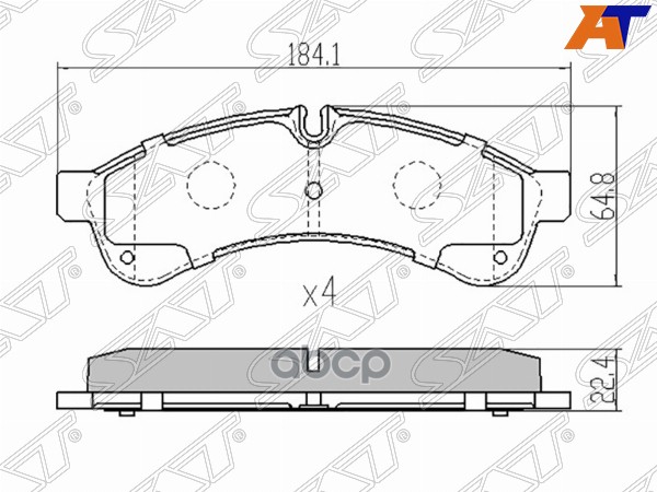 

Тормозные колодки SAT задние дисковые для Iveco 2006- ST42555633