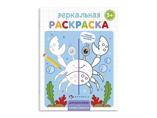 

Раскраска для детей Зеркальная раскраска 56898 10 ДЛЯ МАЛЬЧИКОВ 145х190 мм, 4 л.