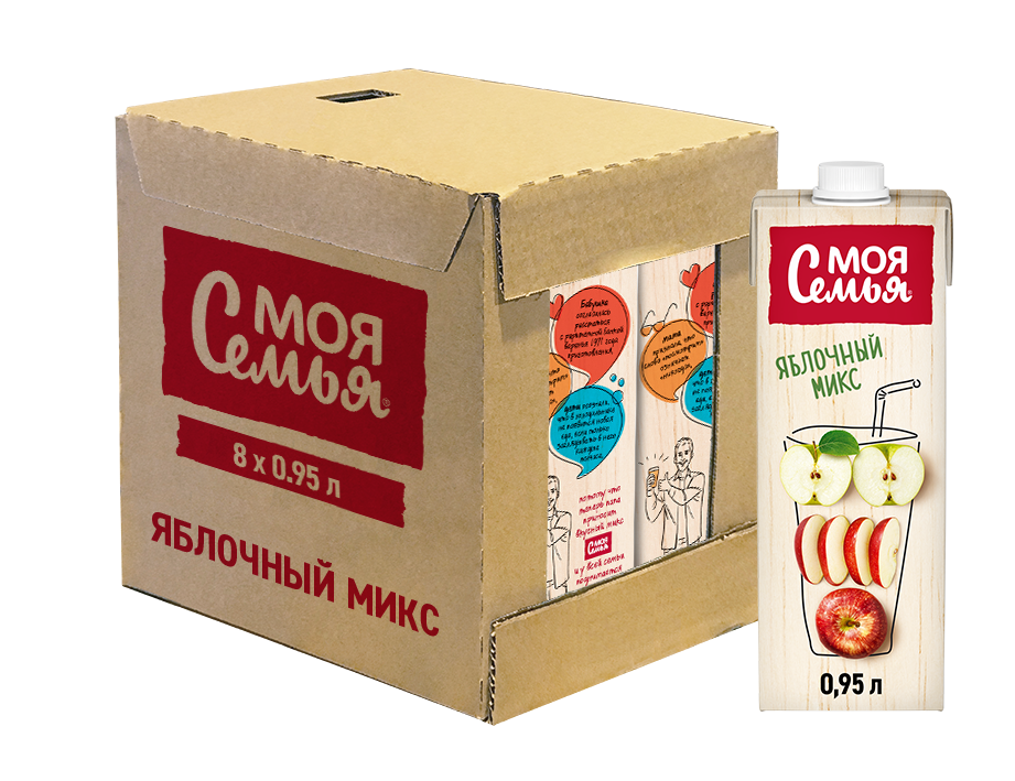 Нектар Моя семья Яблочный микс 950 мл