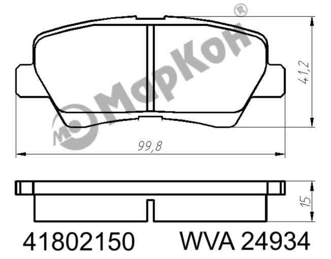 

MARKON 41802150 Тормозные колодки 41802150