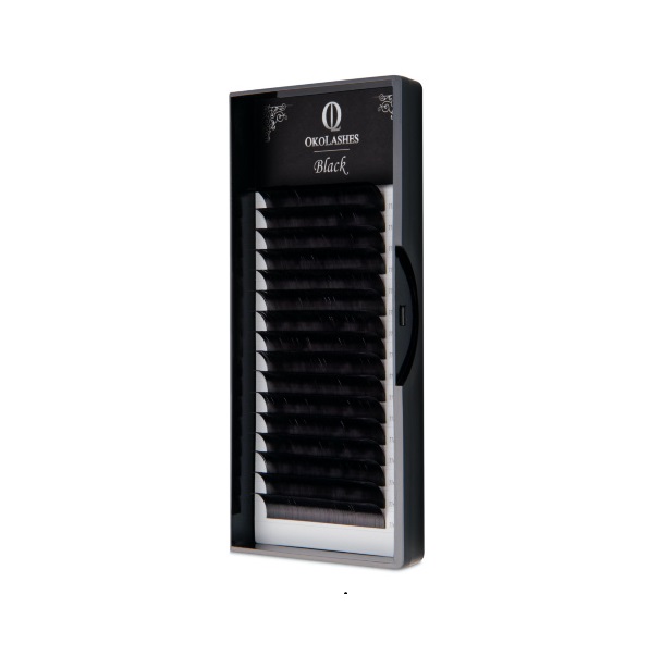 

Ресницы Oko Lashes BLACK D 0.10 14 мм, Черный