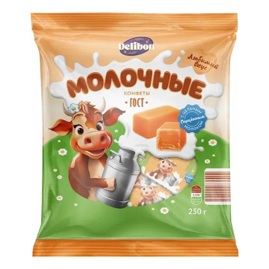 

Конфеты Delibon с молочным корпусом 250 г