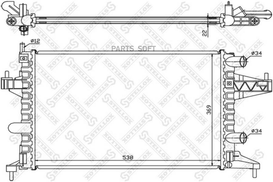 

STELLOX Радиатор охлаждения STELLOX 1025137sx