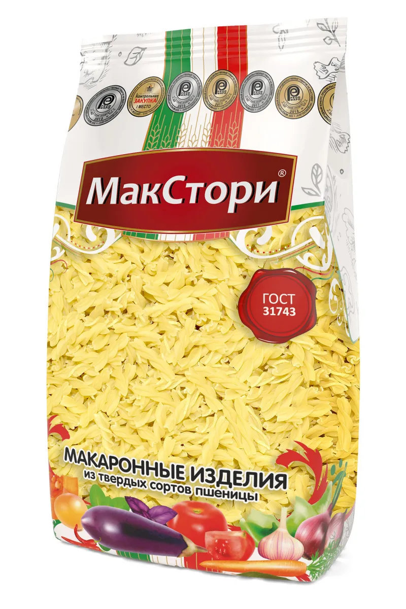 

Макаронные изделия Спираль, 400 г. Упаковка 8 шт., Спираль