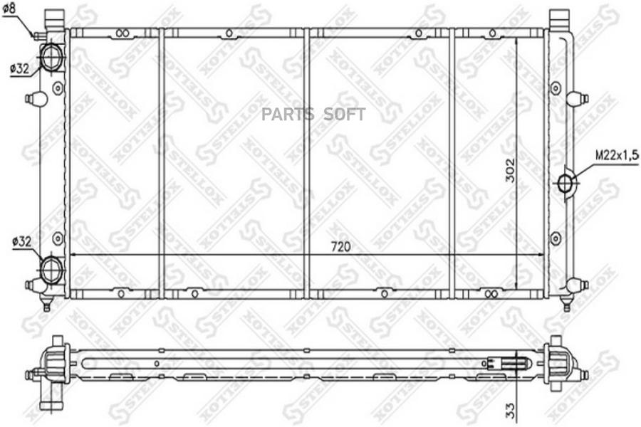 

STELLOX Радиатор охлаждения STELLOX 1025127sx