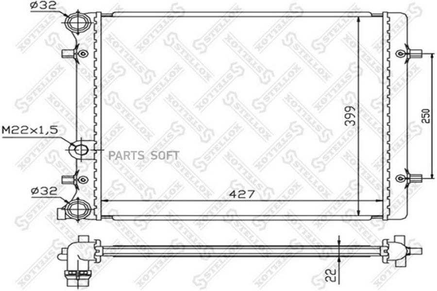 STELLOX Радиатор охлаждения STELLOX 1025109sx