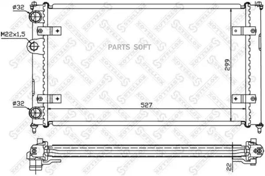 

STELLOX Радиатор охлаждения STELLOX 1025108sx
