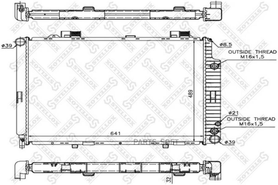 

STELLOX Радиатор охлаждения STELLOX 1025093sx