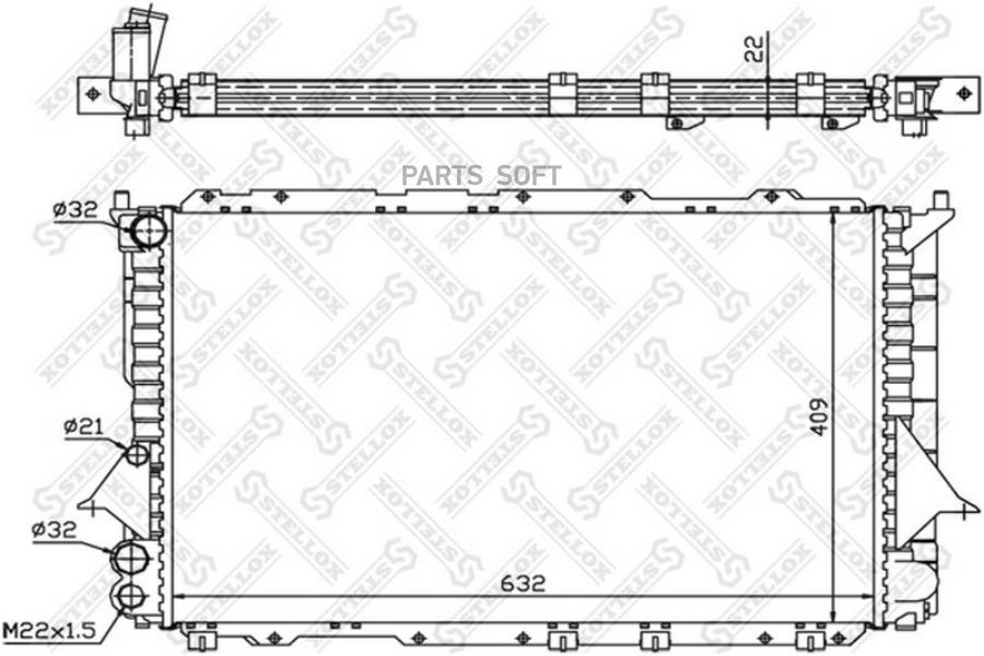 

STELLOX Радиатор охлаждения STELLOX 1025081sx