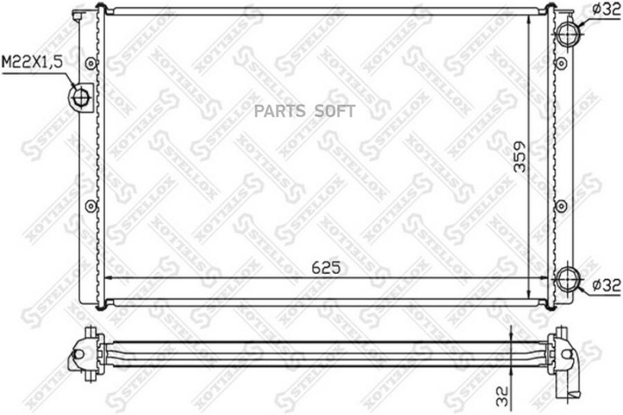 

STELLOX Радиатор охлаждения STELLOX 1025071sx