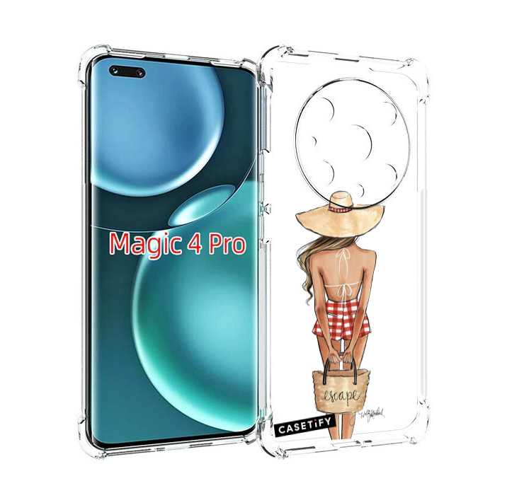 

Чехол MyPads CASETiFY женский для Honor Magic4 Pro, Прозрачный, Tocco