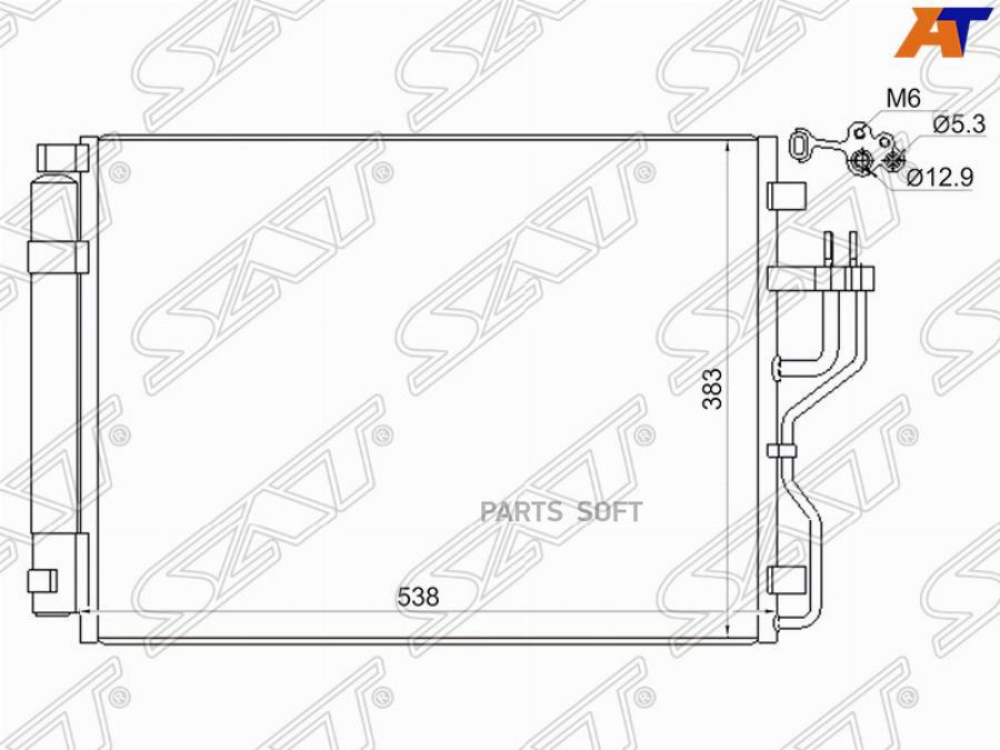 

SAT Радиатор кондиционера HYUNDAI IX35/KIA SPORTAGE 10- DIESEL