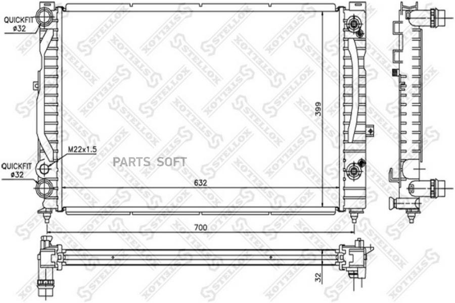 

STELLOX Радиатор охлаждения STELLOX 1025063sx