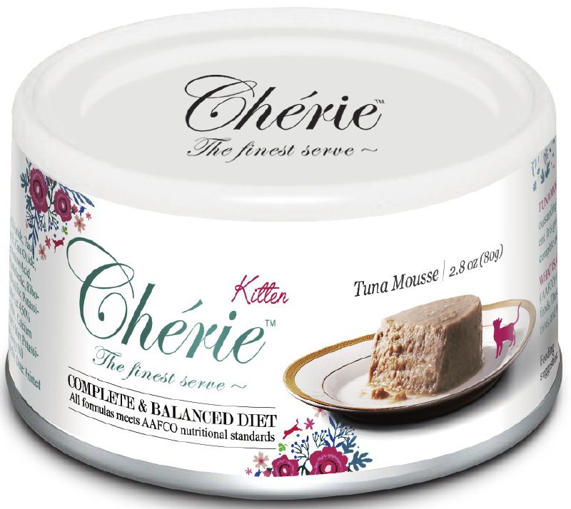 Консервы для котят Pettric Cherie из тунца, мусс, 12шт по 80г