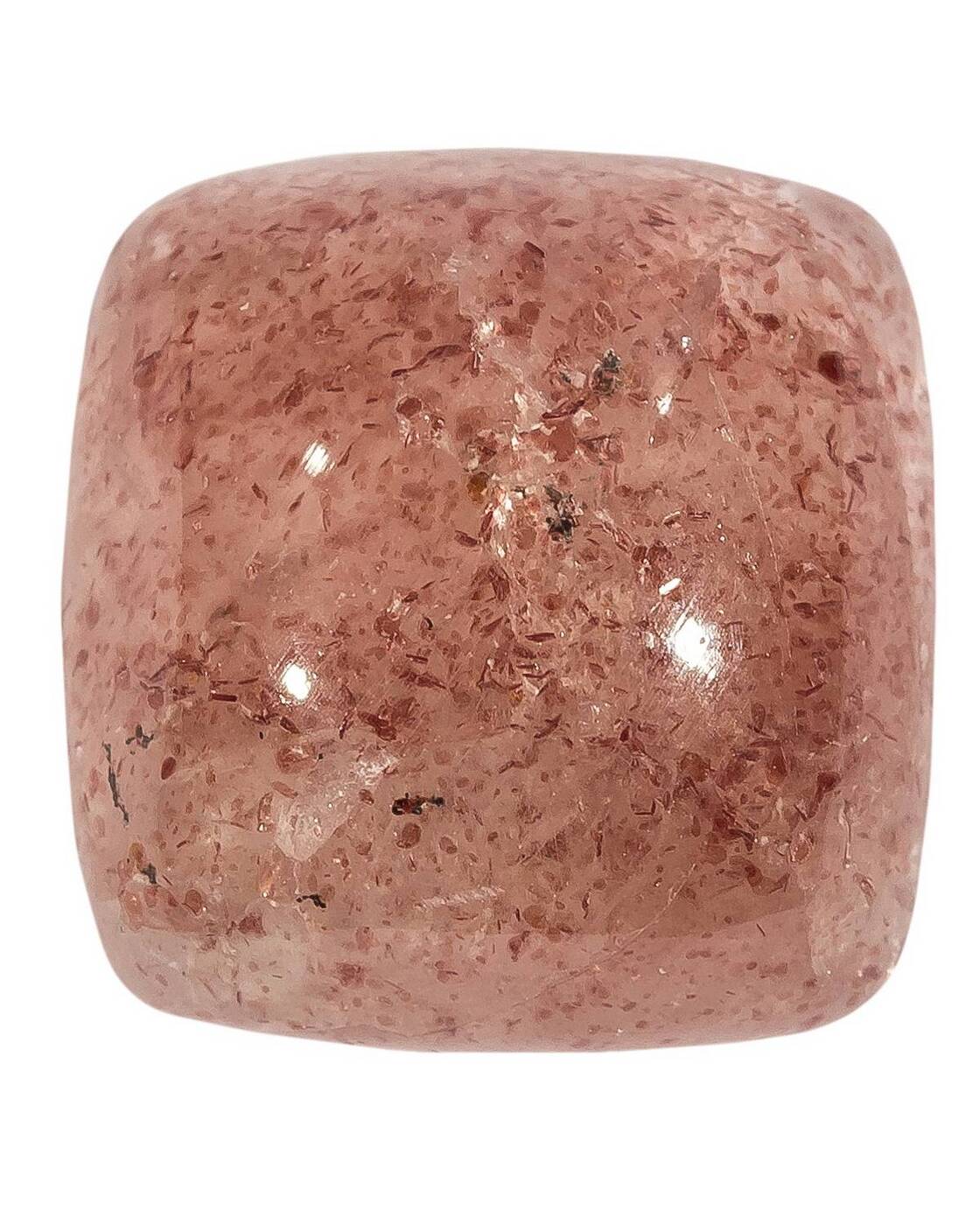 

Кабошон Kaboshon Из земляничного кварца, размер 17х17х8 мм, вес 6 грамм