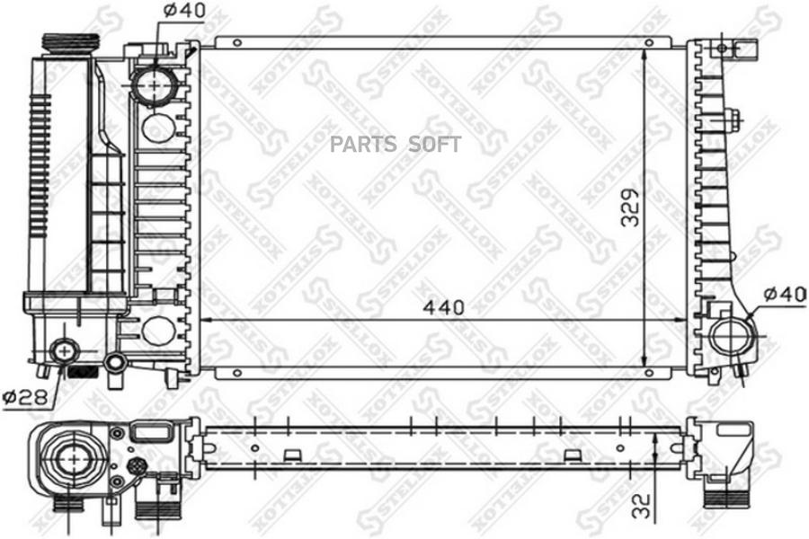 

STELLOX Радиатор охлаждения STELLOX 1025054sx