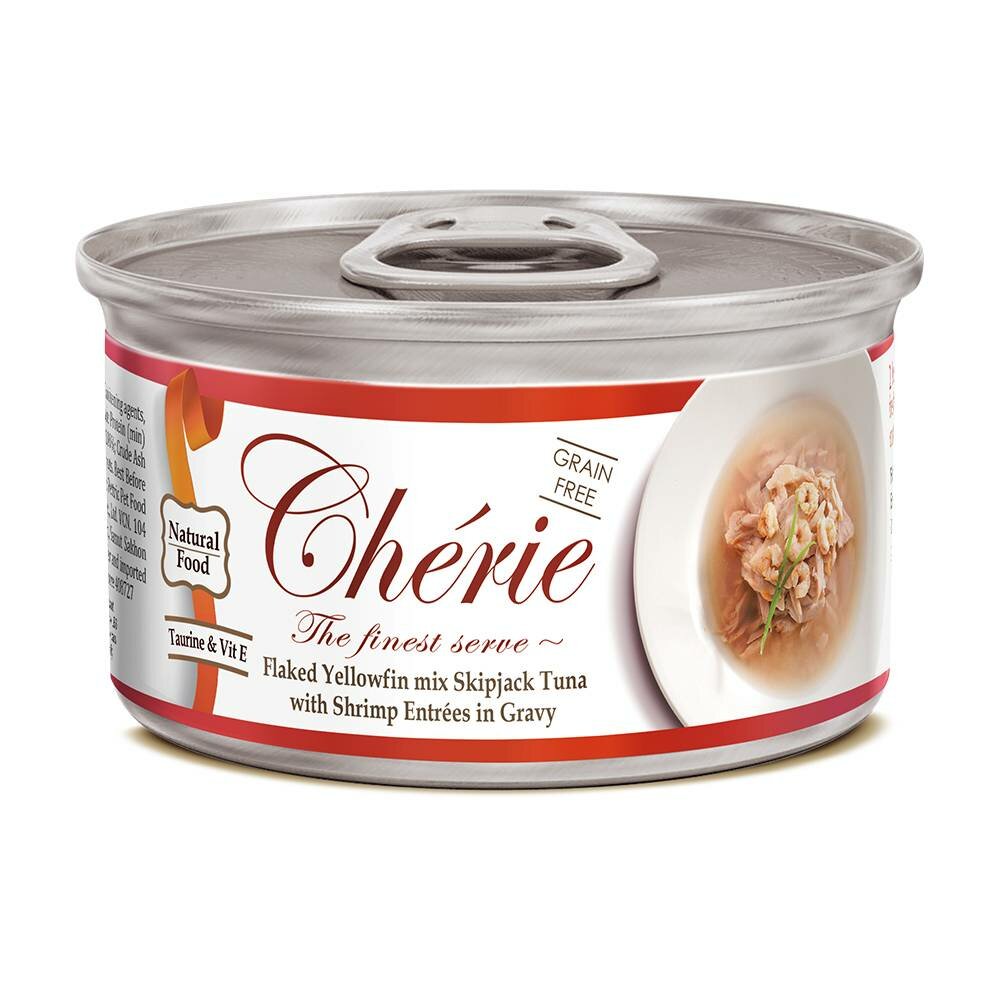 Консервы для кошек Pettric Cherie Signature Gravy, тунец с креветками, 12шт по 80г