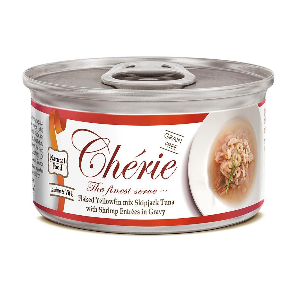 

Консервы для кошек Pettric Cherie Signature Gravy, тунец с креветками, 12шт по 80г