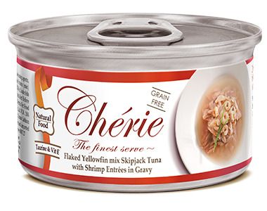 Влажный корм для кошек Pettric Cherie Signature, тунец с креветками, 80 г х 12 шт