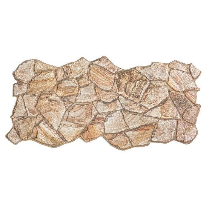 Панель ПВХ Камни, Песчаник коричневый, 980х480мм.