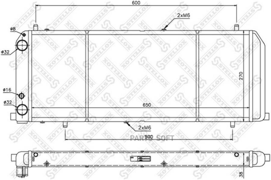 STELLOX Радиатор охлаждения STELLOX 1025046sx