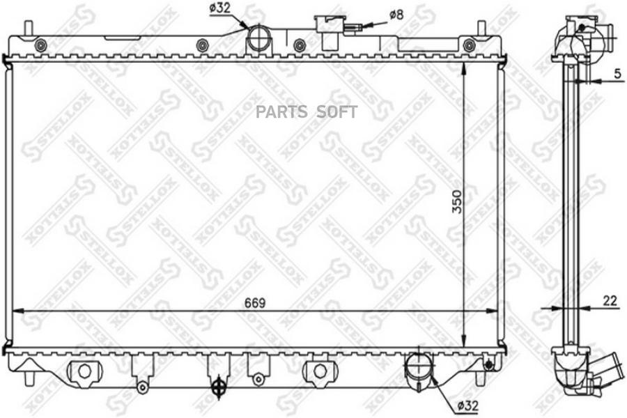 STELLOX Радиатор охлаждения STELLOX 1025032sx