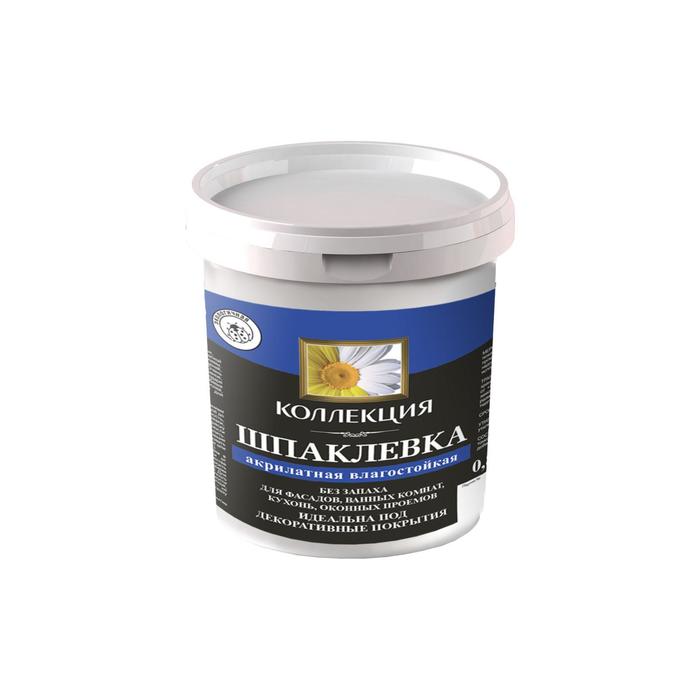 

Шпаклевка КОЛЛЕКЦИЯ акрилатная влагостойкая 0.8кг, Белый