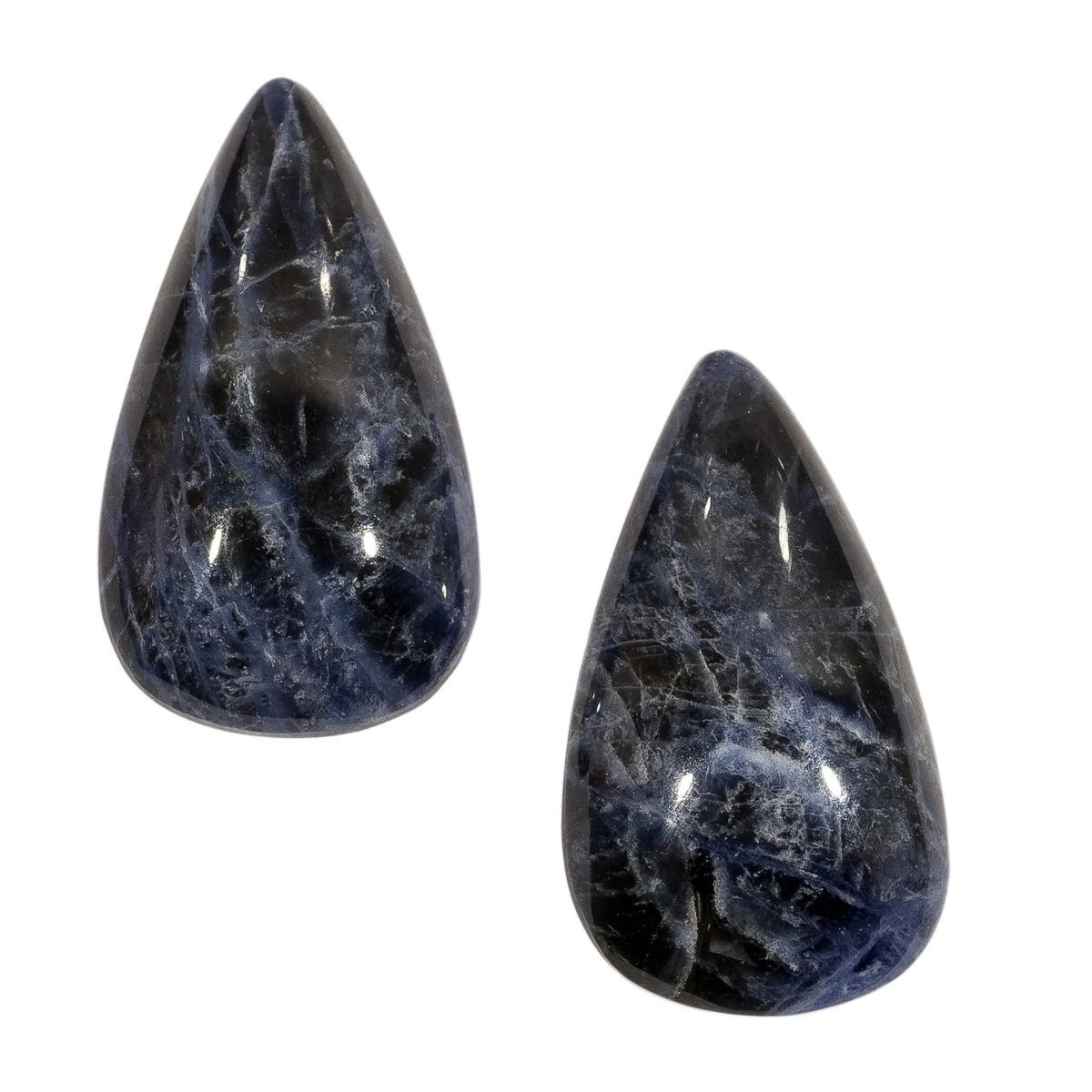 

Кабошон Kaboshon Содалит, природный, пара, 31х18х6 мм, вес камня 7 грамм, 2 шт