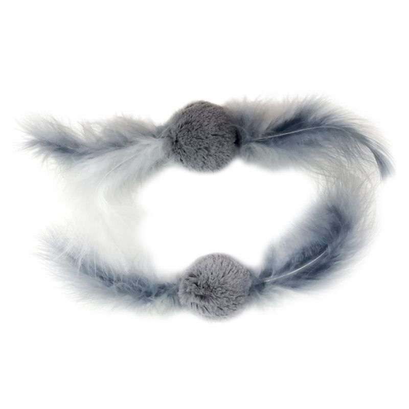 фото Игрушка для кошек chomper arctic dream набор мячики с перьями 2 шт